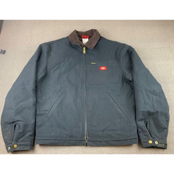Dickies Medium Blanket-Lined Corduroy Collar Black Workwear Jacket 2000s–2010s - Picture 1 of 13